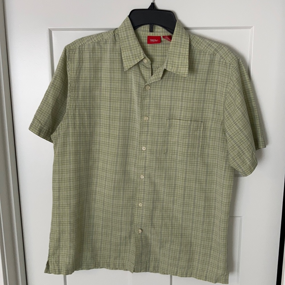 Green Short Sleeve Button Down